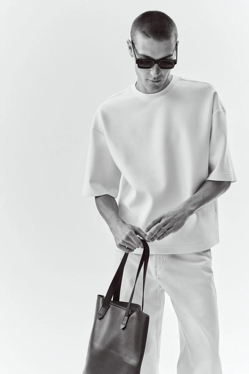 H&M  Oversized Fit Scuba T-shirt for Men | Best Price UAE