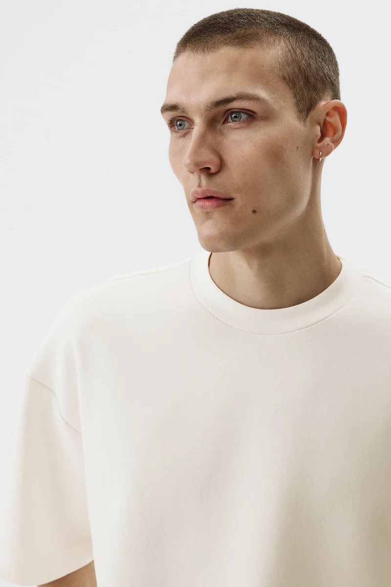 H&M  Oversized Fit Scuba T-shirt for Men | Best Price UAE