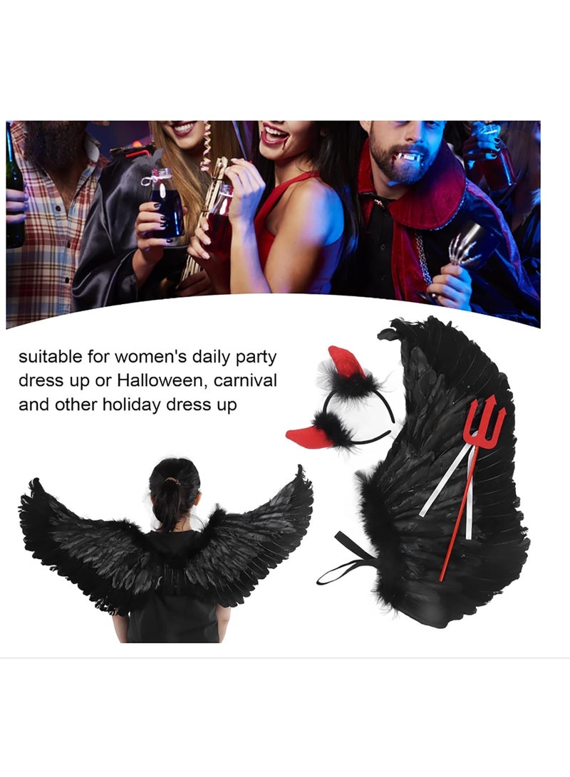 VUCATIN Three Piece Children's Role Play Costume Set with Wand and Halo Wings for Masquerade Role Play Party Halloween - Image 5
