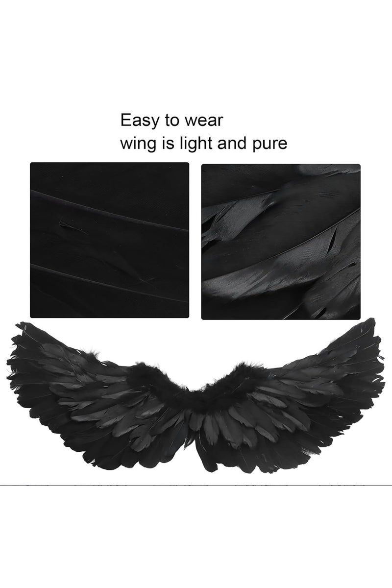 VUCATIN Three Piece Children's Role Play Costume Set with Wand and Halo Wings for Masquerade Role Play Party Halloween - Image 3