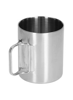 Generic Stainless Steel Cup, Stainless Steel Coffee Mug Coffee Travel Mug with Folding Handle Design for Home Camping Trips Outdoors  - Image 1