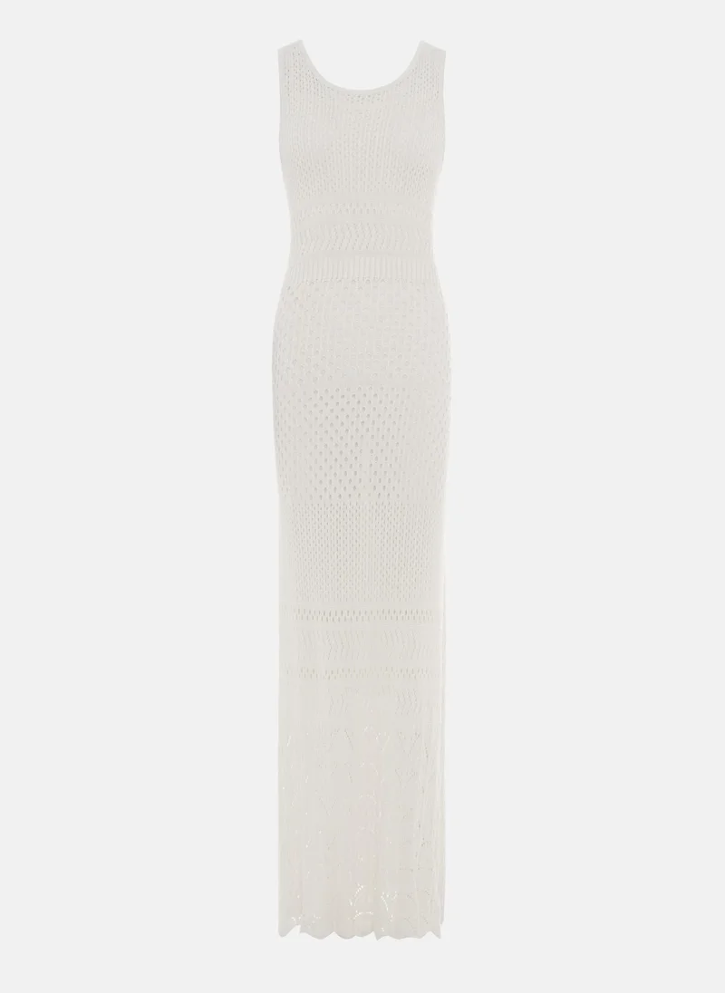 Lichi Knitted combination maxi dress