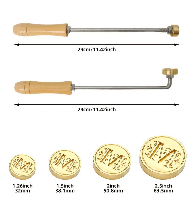 Customized Logo Stamps With Curved Handle 1.5 Inch for Wedding Craft Projects - Image 4