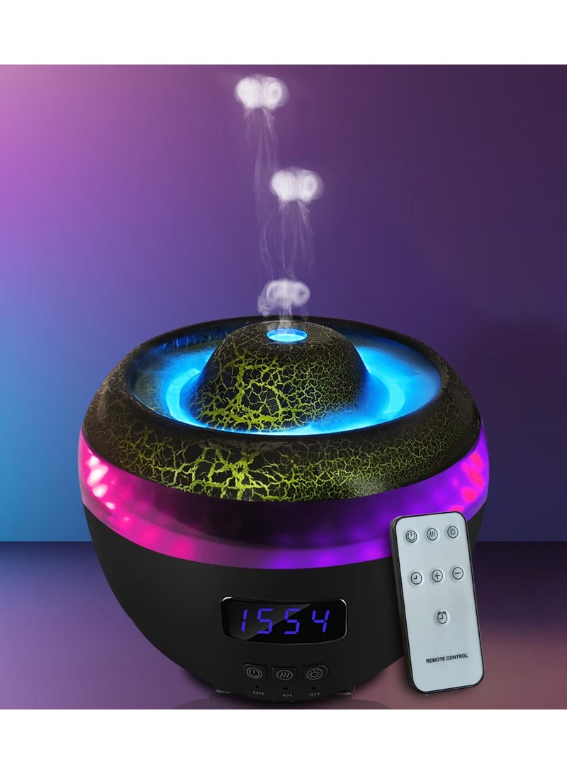 SYOSI Volcano Oil Diffuser for Home with R/C, Pickup Flame Diffuser Aromatherapy Diffuser Music Sync Diffuser with Alarm Clock RGB Color Changing Cool Mist Aroma for Bedroom,Large Room,Gifts for her - Image 1