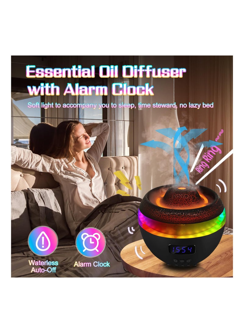 SYOSI Volcano Oil Diffuser for Home with R/C, Pickup Flame Diffuser Aromatherapy Diffuser Music Sync Diffuser with Alarm Clock RGB Color Changing Cool Mist Aroma for Bedroom,Large Room,Gifts for her - Image 4