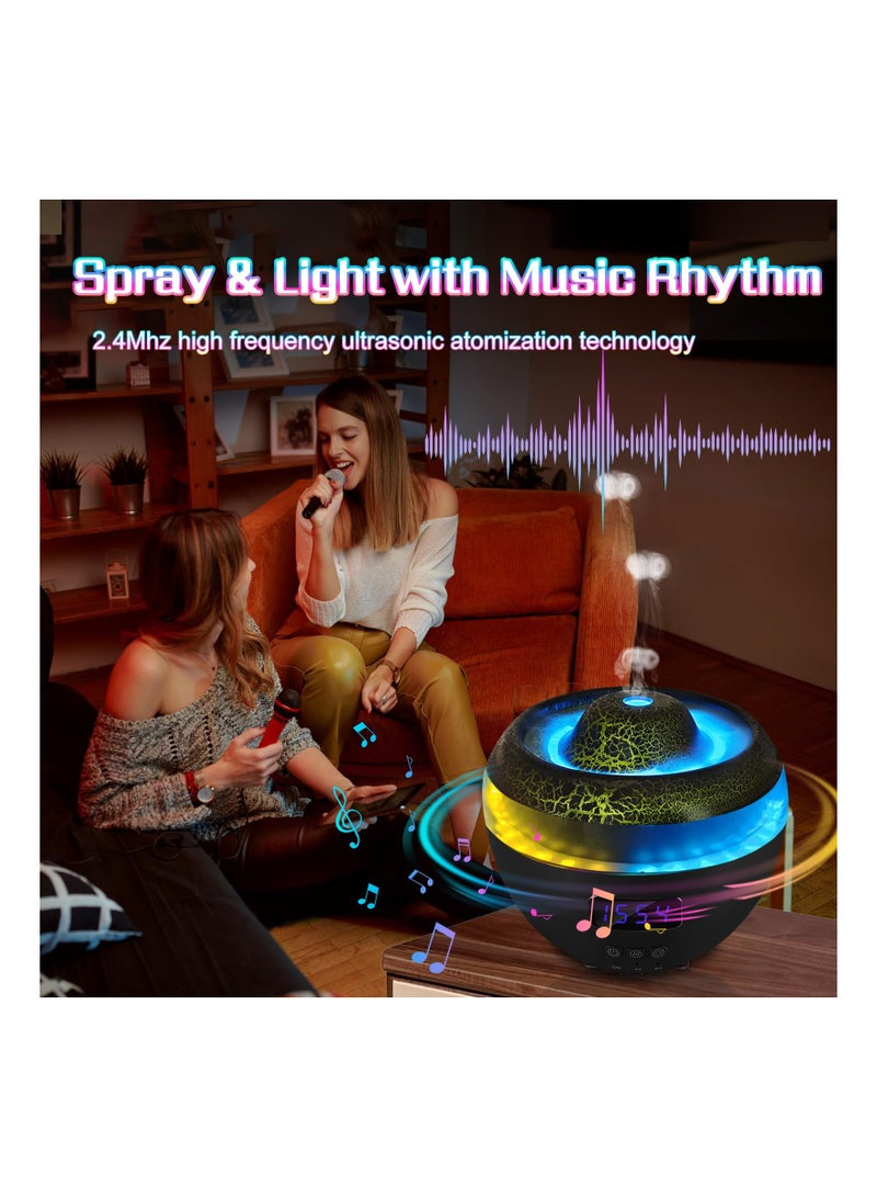 SYOSI Volcano Oil Diffuser for Home with R/C, Pickup Flame Diffuser Aromatherapy Diffuser Music Sync Diffuser with Alarm Clock RGB Color Changing Cool Mist Aroma for Bedroom,Large Room,Gifts for her - Image 3