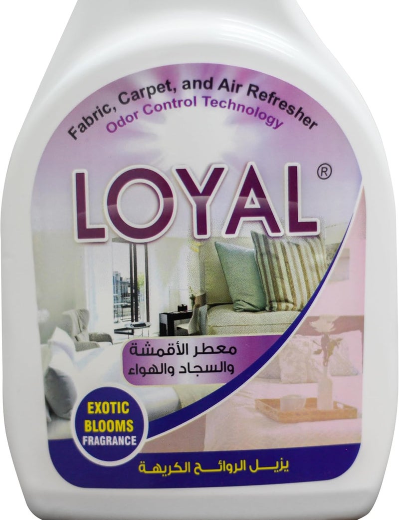 لويال معطر للأقمشة والسجاد والهواء من لويال، برائحة الزهور الغريبة، مضاد للبكتيريا ومزيل للروائح، أرجواني، 500 مل - Image 3