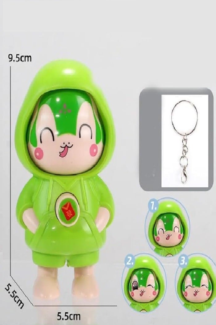 Face Changing Toy Key Holder Cartoon Character Keychain for Gift and Decor Purpose  - Image 2