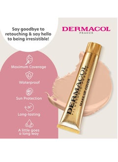 Dermacol Dermacol - Full Coverage Foundation, Liquid Makeup Matte Foundation with SPF 30, Waterproof Foundation for Oily Skin, Acne, & Under Eye Bags, Long-Lasting Makeup Products, 30g, Shade 208  - Image 4