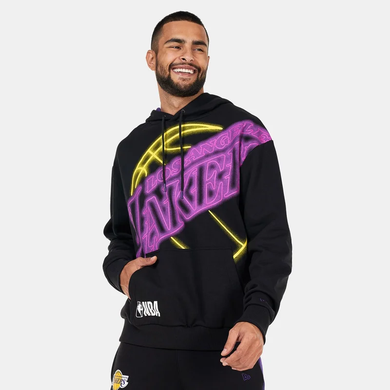 Los Angeles Lakers NBA Neon Oversized Hoodie