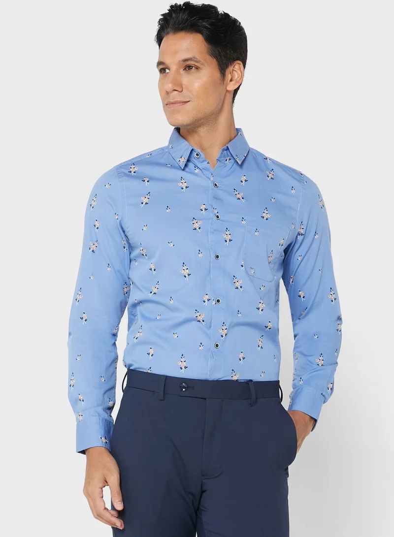 Robert Wood Cutway Collar Regular Full Sleeve