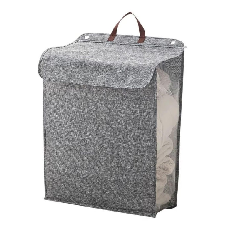 GREECHO Laundry Hamper Basket Wall Mounted Sorting Organizing Dirty Clothes Bag Elegant MultiPurpose Clothes Collapsible Hanging Mesh Toys Dolls Organizer Large - Image 1