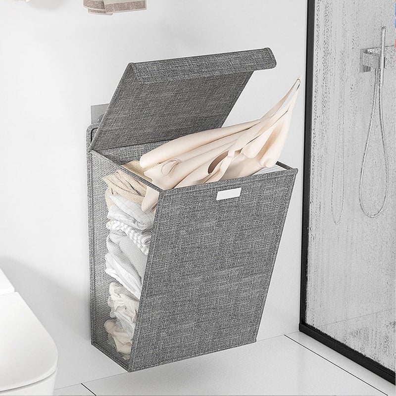 GREECHO Laundry Hamper Basket Wall Mounted Sorting Organizing Dirty Clothes Bag Elegant MultiPurpose Clothes Collapsible Hanging Mesh Toys Dolls Organizer Large - Image 5