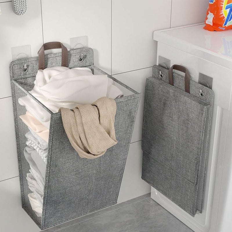 GREECHO Laundry Hamper Basket Wall Mounted Sorting Organizing Dirty Clothes Bag Elegant MultiPurpose Clothes Collapsible Hanging Mesh Toys Dolls Organizer Large - Image 3