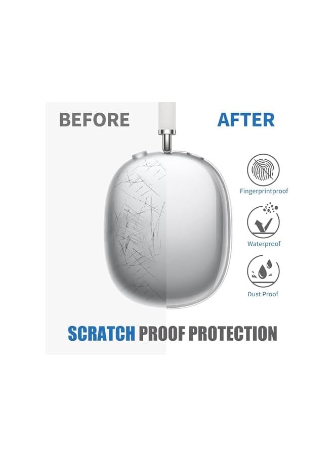 erorex - Clear Case Cover For Air Pods Max Headphones Case Cover Soft Silicone Tpu Clear Anti Scratch Protective Cover Transparent Ear Cups Covers Compatible For Air Pods Max Accessory Skin Case Clear - Image 1