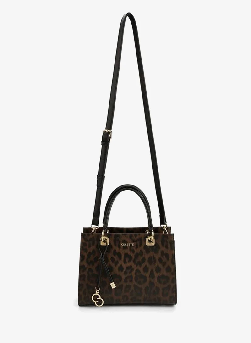سيليست Animal Print Tote Bag With Detachable Strap