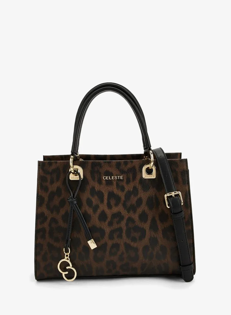 سيليست Animal Print Tote Bag With Detachable Strap