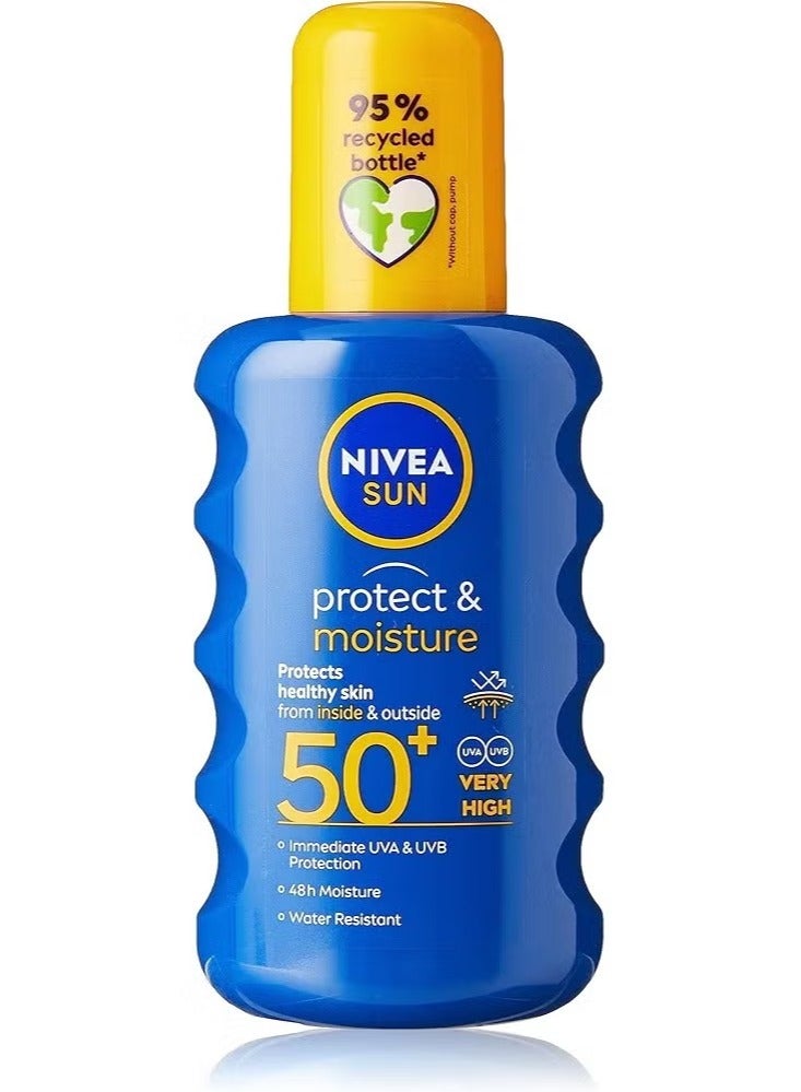 نيفيا بخاخ واقي من الشمس ومرطب بعامل حماية من الشمس 50+ 200 مل