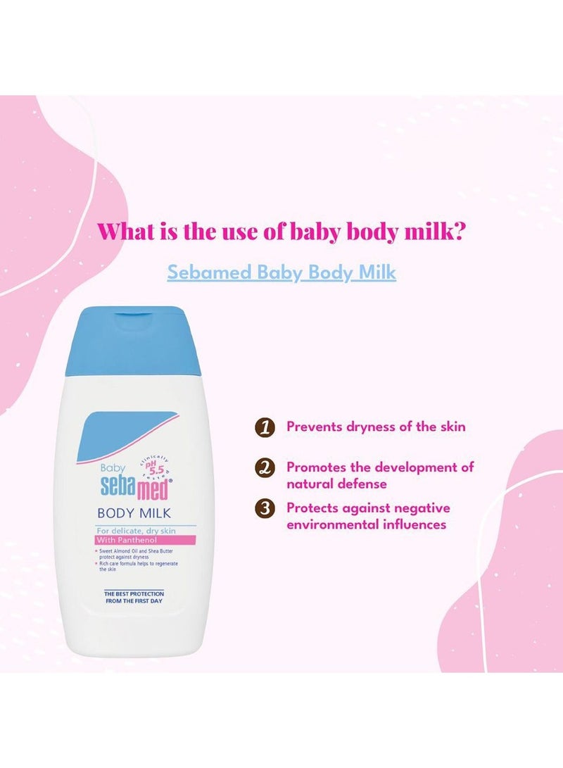 Sebamed Baby Body Milk With Panthenol 200 ML - Image 2
