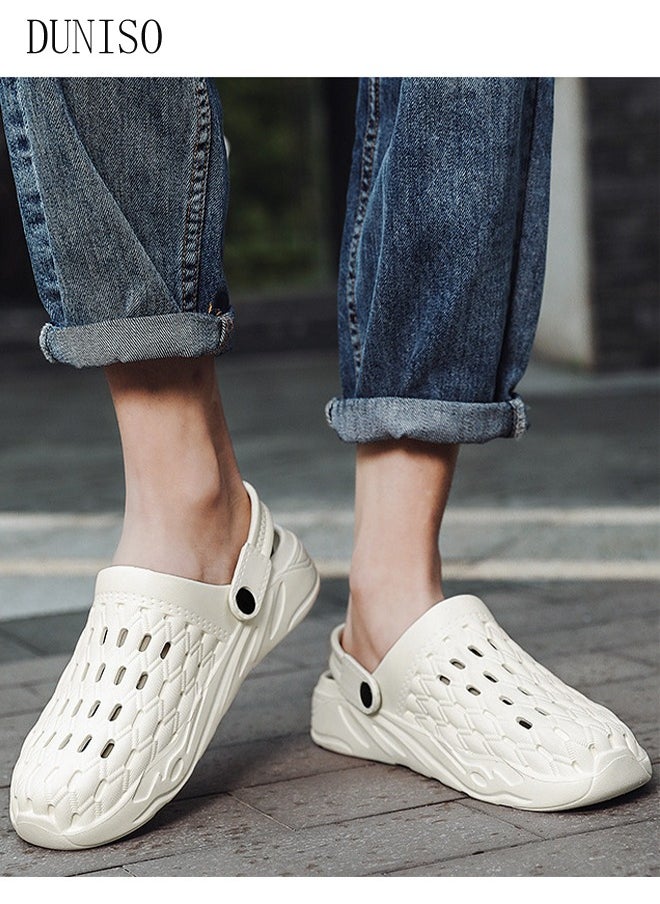 DUNISO Unisex Adult Sandals Summer Sandals Lightweight Slide Sandal with Non-slip Soles Thick Sole Beach Slipper Breathable Slip-on Sandal House Flat Slipper for Pool Beach Yard Kitchen Shower  - Image 5