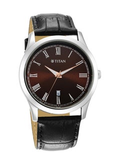 TITAN ساعة يد جلدية تناظرية 1823SL03  - Image 1