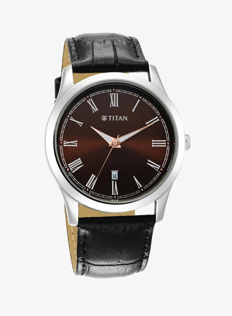 TITAN Leather Analog Wrist Watch 1823SL03