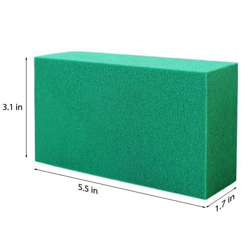 FLOFARE Pack of 6 Floral Foam Blocks Each (5.5"L x 3.1"W x 1.7"H) Green Wet & Dry Flower Foam for Fresh & Artificial Flower Arrangement, Plant Foam, Florist Supplies for DIYs, Arts, Crafts & Weddings - Image 2