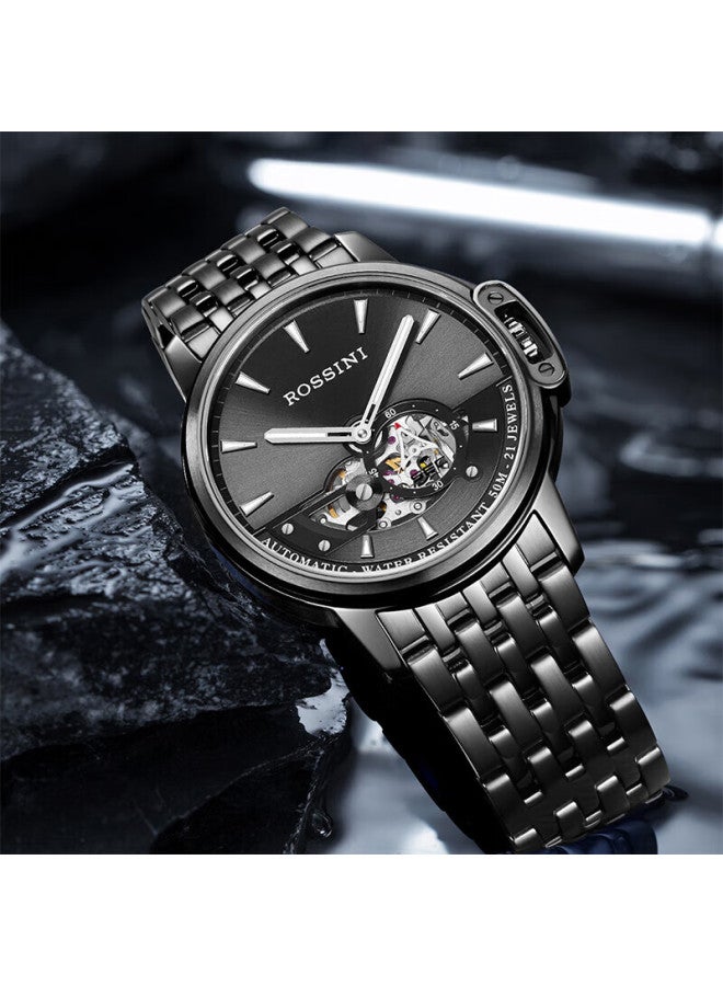 Rossini Medal Men's Automatic Mechanical Skeleton Watch Men's Brand Valentine's Day Birthday Gift For Him - Image 1