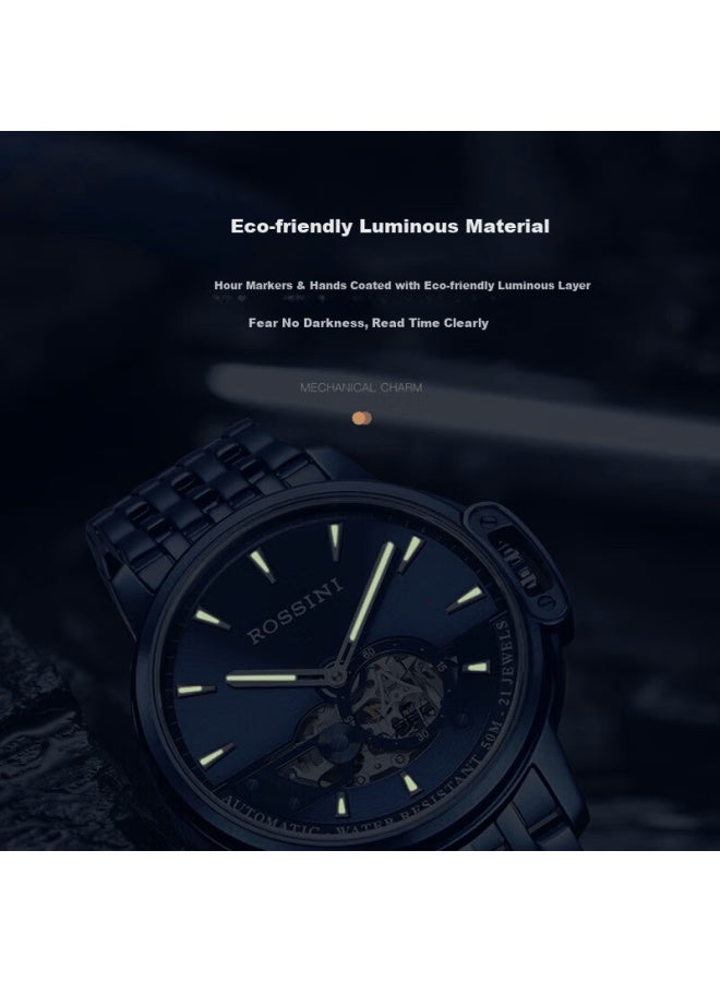 Rossini Medal Men's Automatic Mechanical Skeleton Watch Men's Brand Valentine's Day Birthday Gift For Him - Image 5