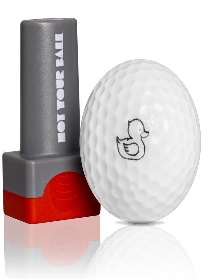 QUBI Golf Ball Stamp, Golf Ball Stamper, Self-Inking Golf Ball Stamp Marker to Identify Golf Balls, Golf Gift Golf Accessories for Men and Women Golfers (Rubber Duck) - Image 1