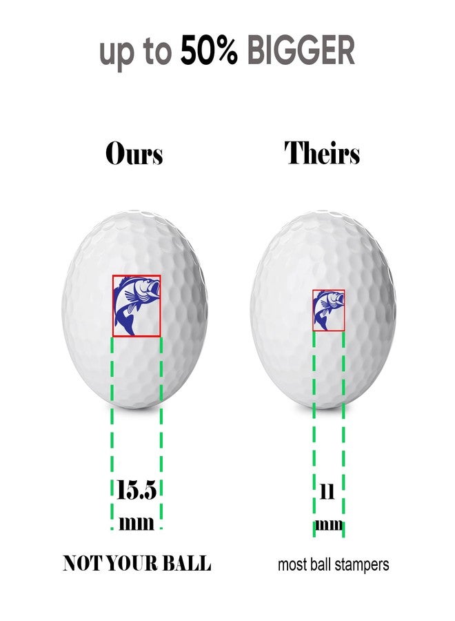 QUBI Golf Ball Stamp, Golf Ball Stamper, Self-Inking Golf Ball Stamp Marker to Identify Golf Balls, Golf Gift Golf Accessories for Men and Women Golfers (Rubber Duck) - Image 2