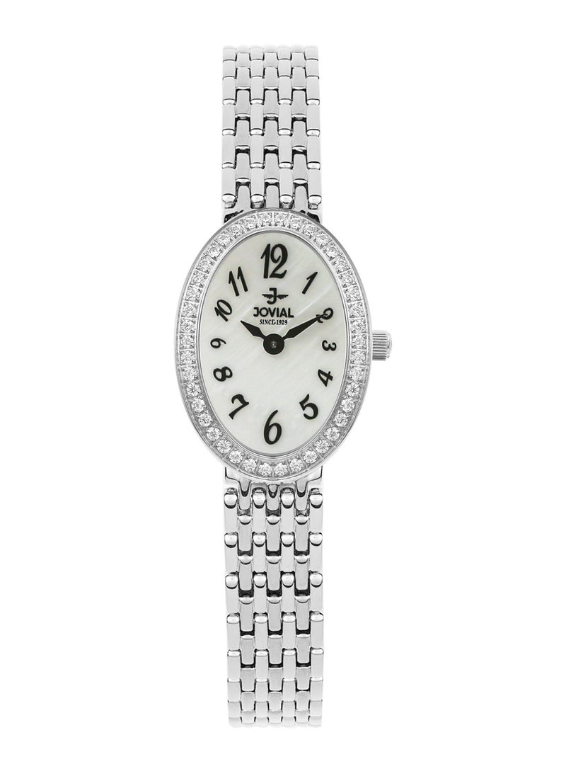 Jovial JOVIAL 16056LSMQ01ZE Women's Stainless Steel Watch,19mm, White Dial  - Image 1