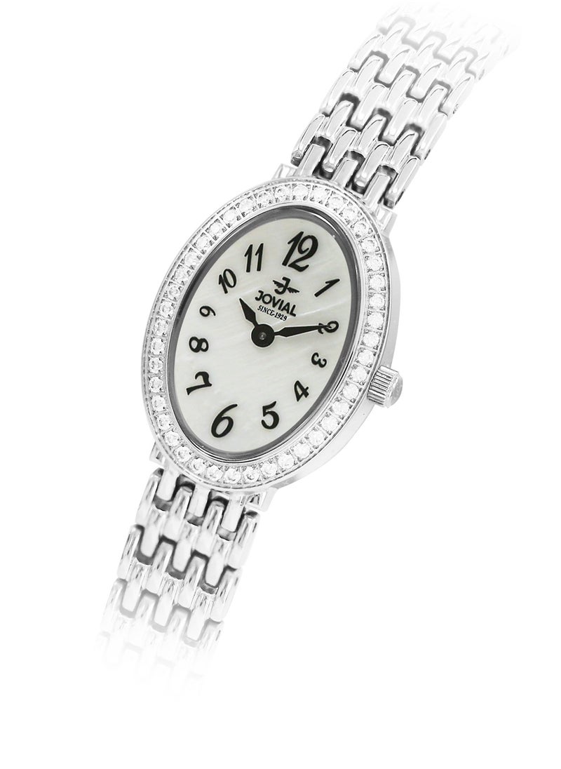 Jovial JOVIAL 16056LSMQ01ZE Women's Stainless Steel Watch,19mm, White Dial  - Image 2