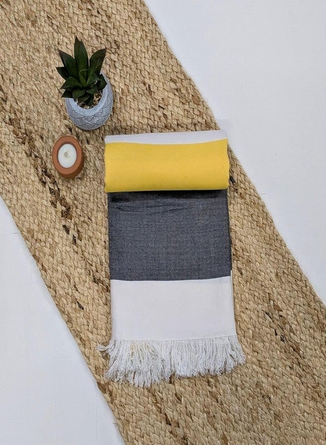 madake Bamboo Ultra Soft & Thin Turkish Towel-160x75cm|Quick Dry, Super Absorbent, Anti Bacterial|X-Large Towel for Men and Women|Ideal for Bath,Travel,Gym,Beach,Pool & Yoga(Coastal Breeze Honey Bee) - Image 4