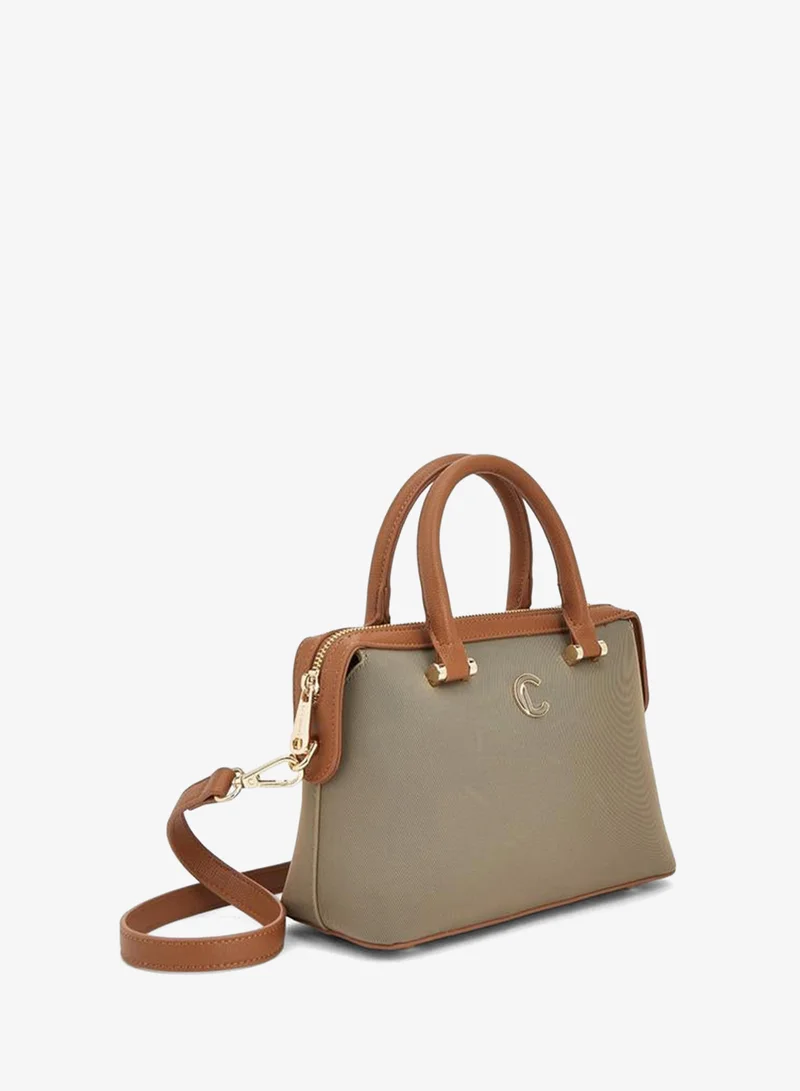 Le Confort BROWN Textured Tote Bag With Double Handle for Women | Best Price UAE