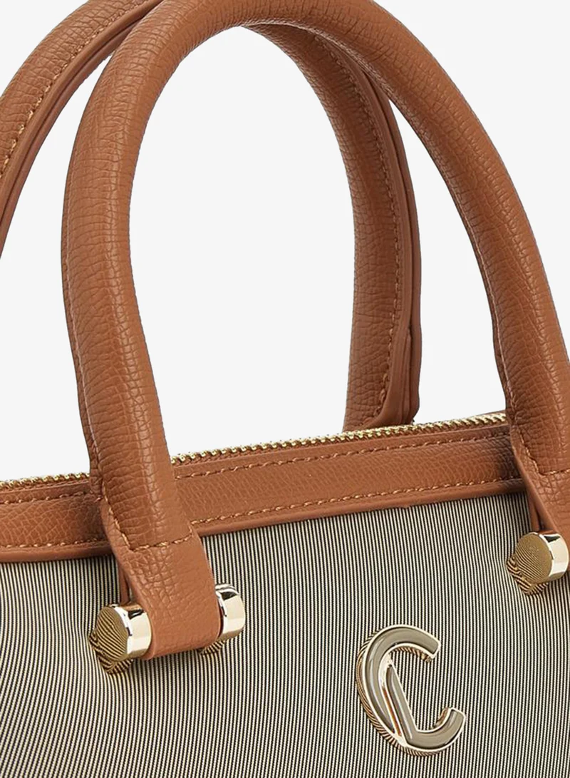 Le Confort BROWN Textured Tote Bag With Double Handle for Women | Best Price UAE