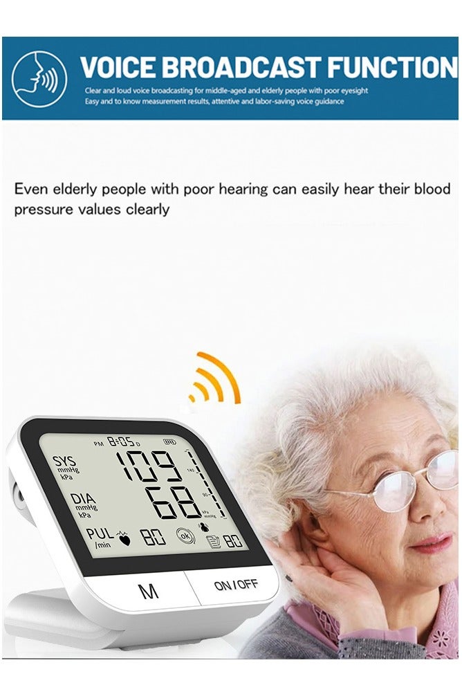 Monitors Upper Arm & Blood Pressure Machine with Wide Range Cuff for Home Use Wrist Adjustable Irregular Heartbeat & Hypertension Detector,blood pressure meter digital - Image 4