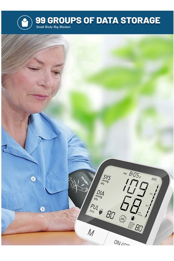 Monitors Upper Arm & Blood Pressure Machine with Wide Range Cuff for Home Use Wrist Adjustable Irregular Heartbeat & Hypertension Detector,blood pressure meter digital - Image 5