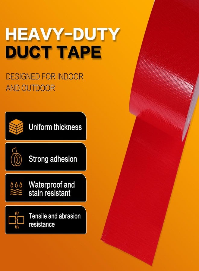 Kwtpsg Red Duct Tape Heavy Duty, Waterproof Strong Adhesive Duct Tape for Indoor Outdoor Repairs Packaging Arts Crafts Projects, Tear by Hand 2 Inch x 20 Yards - Image 2