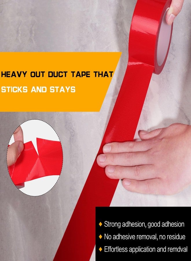 Kwtpsg Red Duct Tape Heavy Duty, Waterproof Strong Adhesive Duct Tape for Indoor Outdoor Repairs Packaging Arts Crafts Projects, Tear by Hand 2 Inch x 20 Yards - Image 4