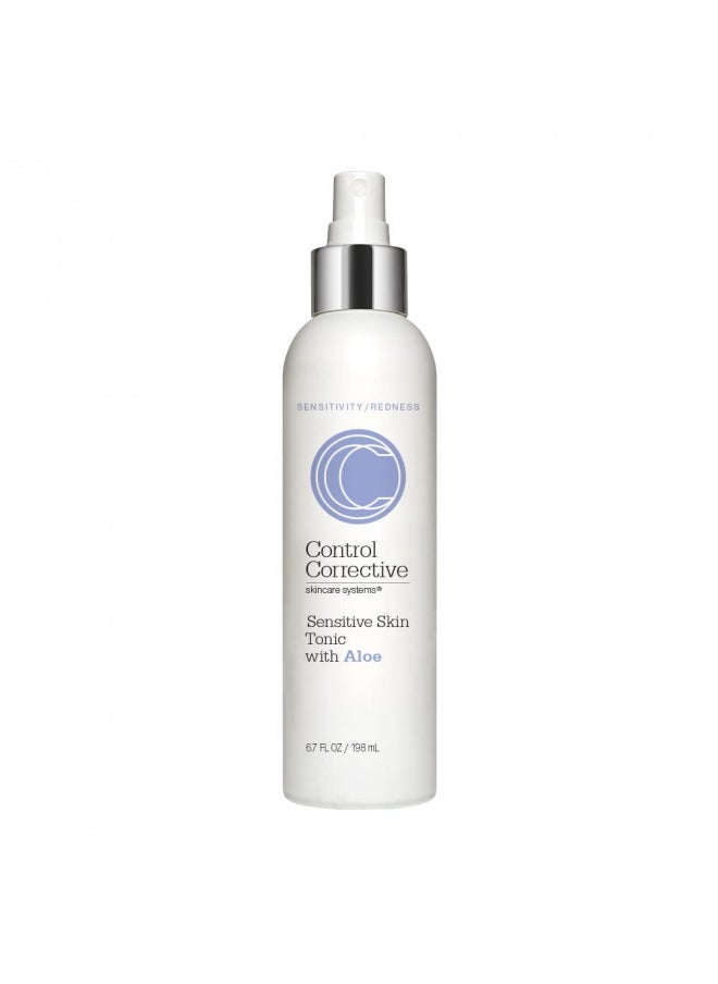 CONTROL CORRECTIVE SKIN CARE SYSTEMS - Control Corrective Sensitive Skin Tonic with Aloe, 6.7 Fl Oz - Calms Overstimulated Or Reddened Skin Types, Soothing & Sedating with Aloe Vera & Chamomile Extracts, Refreshing, Relaxing, Replenishing - Image 1