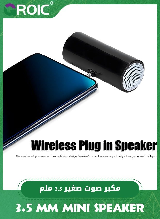 GROIC 3.5 mm Jack Black Mini Stereo Speaker Portable Soft Sound Portable Speaker, Pillow Speaker for Mobile Phones and Tablets Plug in Speakers with Aux Input Pillow for Sleeping Extern  - Image 2