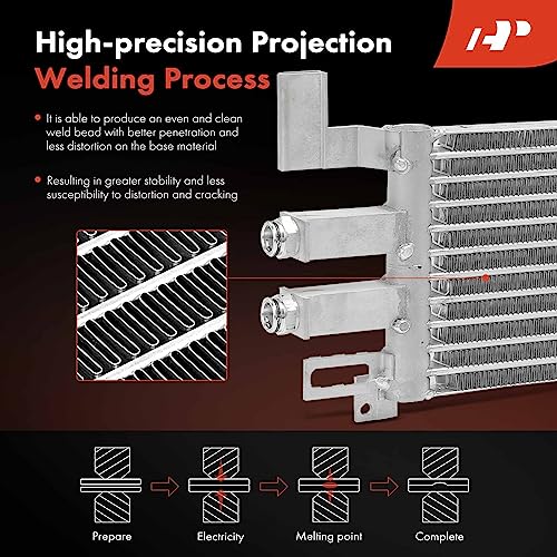 A-Premium Automatic Transmission Oil Cooler Compatible with Jeep Renegade 2015-2018 & Ram ProMaster City 2015-2020, 2.4L, SOHC, Replace# 51966749 - Image 4