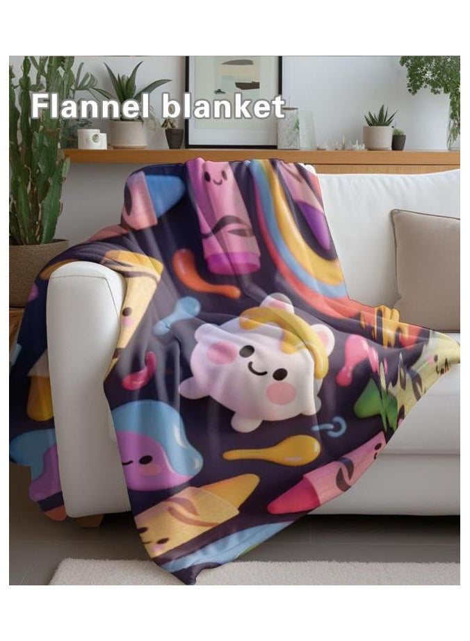 general Flannel thin blanket (warm and comfortable, suitable for sleep, gaming, dust removal and sandproof) 150cm*200cm - 141 - Image 1