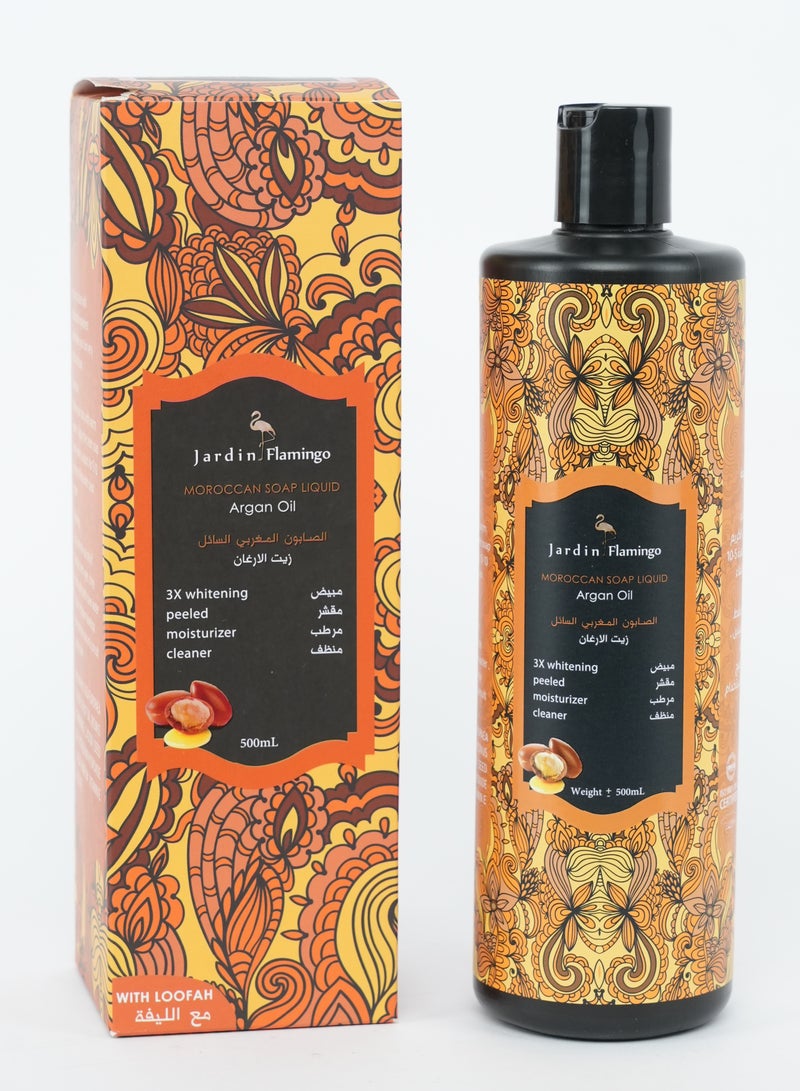 Jardin Flamingo Moroccan Soap Liquid 500ml - Argan Oil - Image 1