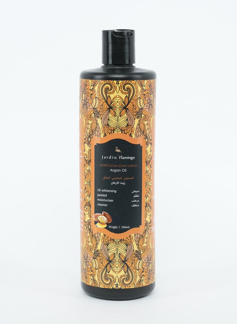 Jardin Flamingo Moroccan Soap Liquid 500ml - Argan Oil - Image 2