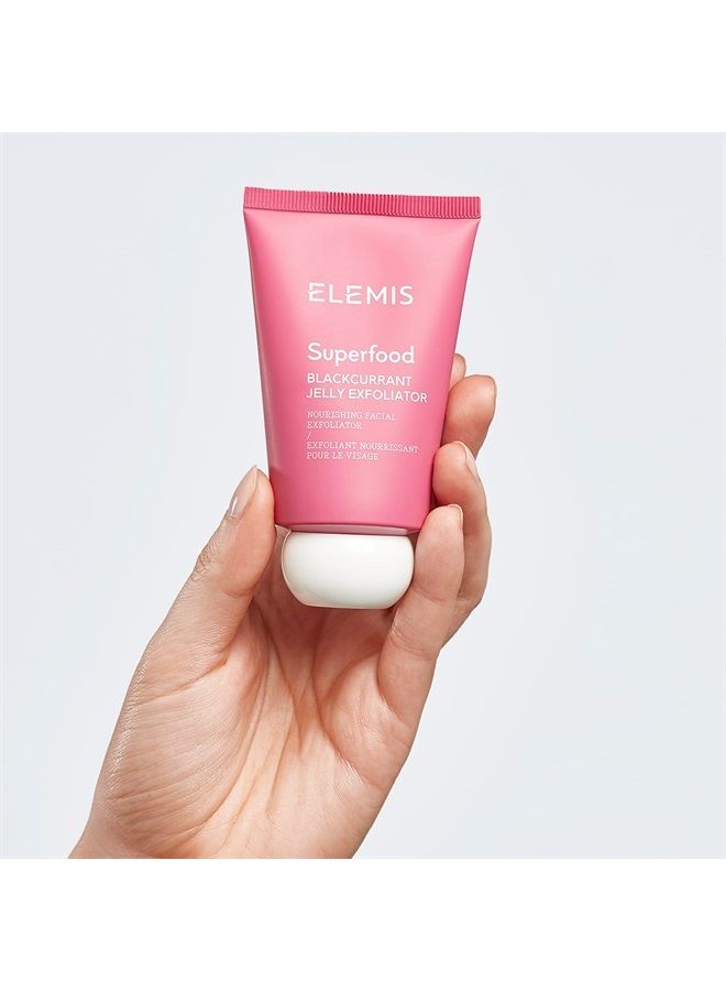 Elemis Superfood Blackcurrant Jelly Exfoliator; Gentle Anti-Oxidant Rich Face Scrub, 1.6 Fl Oz