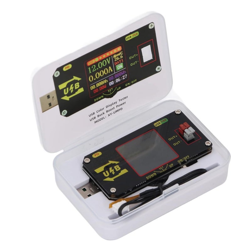 جهاز اختبار USB بشاشة LCD مقاس 1.44 بوصة وواجهة USB 3.0 - لقياس الجهد والتيار والسعة والطاقة، يدعم قراءة بيانات كابل E Marker و Dash، بتصميم 9 دبابيس - Image 5