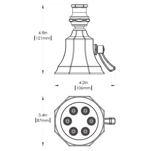 Speakman S-2255-PB Anystream Showerhead, 2.5 GPM, Polished Brass - Image 4