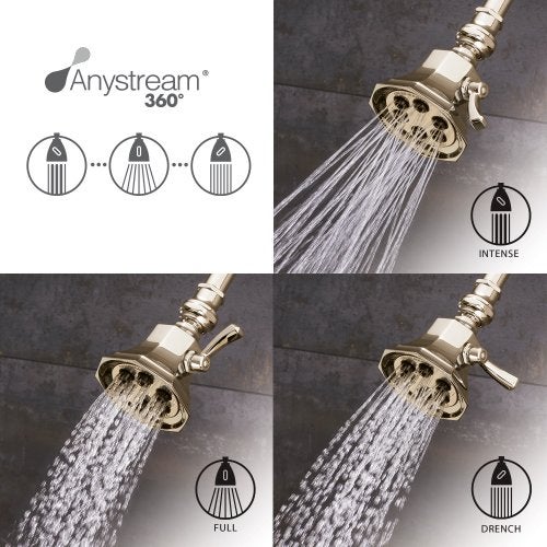 Speakman S-2255-PB Anystream Showerhead, 2.5 GPM, Polished Brass - Image 2